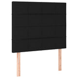 vidaXL Sommier à lattes de lit et matelas Noir 80x200 cm Tissu