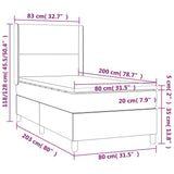 vidaXL Sommier à lattes de lit avec matelas Bleu 80x200 cm Tissu