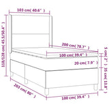 vidaXL Sommier à lattes de lit avec matelas Bleu 100x200 cm Tissu