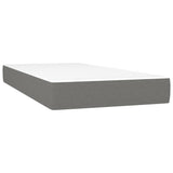 vidaXL Sommier à lattes de lit matelas LED Gris foncé 90x200cm Tissu