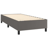 vidaXL Sommier à lattes de lit matelas LED Gris 90x190 cm Similicuir
