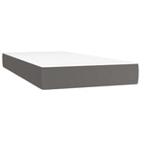 vidaXL Sommier à lattes de lit matelas LED Gris 90x190 cm Similicuir