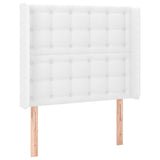 vidaXL Sommier à lattes de lit matelas LED Blanc 90x190cm Similicuir