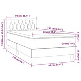 vidaXL Sommier à lattes de lit avec matelas LED Taupe 90x190 cm Tissu