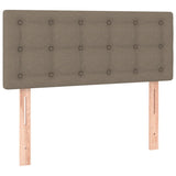 vidaXL Sommier à lattes de lit avec matelas LED Taupe 80x200 cm Tissu