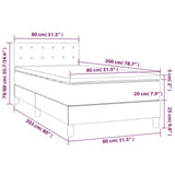 vidaXL Sommier à lattes de lit avec matelas LED Taupe 80x200 cm Tissu