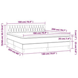vidaXL Sommier à lattes de lit et matelas et LED Gris foncé 180x200 cm