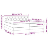 vidaXL Sommier à lattes de lit et matelas et LED Noir 200x200 cm Tissu