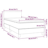 vidaXL Sommier à lattes de lit avec matelas et LED Noir 90x190 cm