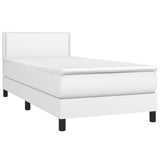 vidaXL Sommier à lattes de lit avec matelas et LED Blanc 80x200cm