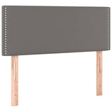 vidaXL Sommier à lattes de lit avec matelas et LED Gris 100x200 cm