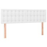 vidaXL Sommier à lattes de lit avec matelas et LED Blanc 140x190 cm
