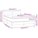 vidaXL Sommier à lattes de lit avec matelas et LED Blanc 140x190 cm