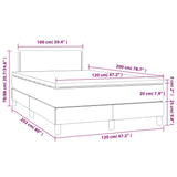 vidaXL Sommier à lattes de lit avec matelas LED Rose 120x200cm Velours