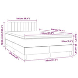 vidaXL Sommier à lattes de lit avec matelas et LED Rose 120x200cm