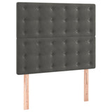 vidaXL Sommier à lattes de lit matelas et LED Gris foncé 100x200 cm