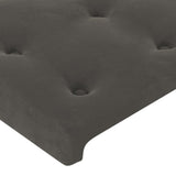 vidaXL Sommier à lattes de lit matelas et LED Gris foncé 100x200 cm