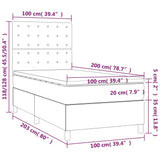 vidaXL Sommier à lattes de lit matelas et LED Gris foncé 100x200 cm