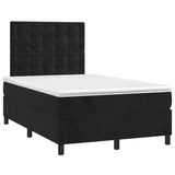 vidaXL Sommier à lattes de lit matelas et LED Noir 120x200 cm Velours