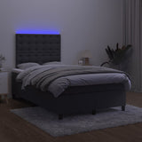 vidaXL Sommier à lattes de lit matelas et LED Noir 120x200 cm Velours