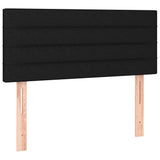 vidaXL Sommier à lattes de lit avec matelas Noir 90x190 cm Tissu