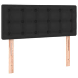 vidaXL Sommier à lattes de lit avec matelas Noir 90x200 cm Similicuir