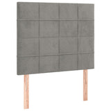 vidaXL Sommier à lattes de lit et matelas Gris clair 90x190 cm Velours