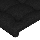 vidaXL Cadre de lit avec tête de lit Noir 140x190 cm Tissu