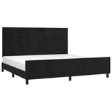 vidaXL Cadre de lit avec tête de lit Noir 200x200 cm Velours