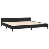vidaXL Cadre de lit avec tête de lit Noir 200x200 cm Velours
