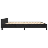 vidaXL Cadre de lit avec tête de lit Noir 200x200 cm Velours