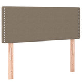vidaXL Sommier à lattes de lit avec matelas Taupe 90x190 cm Tissu