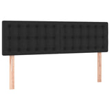 vidaXL Sommier à lattes de lit avec matelas Noir 140x190 cm Similicuir