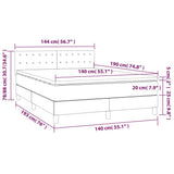 vidaXL Sommier à lattes de lit avec matelas Noir 140x190 cm Similicuir