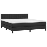 vidaXL Sommier à lattes de lit avec matelas Noir 160x200 cm