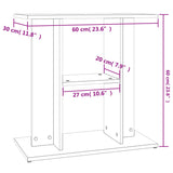 vidaXL Support pour aquarium noir 60x30x60 cm bois d'ingénierie