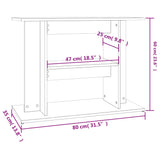 vidaXL Support pour aquarium blanc 80x35x60 cm bois d'ingénierie