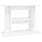 vidaXL Support d'aquarium blanc brillant 80x35x60 cm bois d'ingénierie