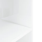 vidaXL Support d'aquarium blanc brillant 80x35x60 cm bois d'ingénierie