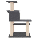 vidaXL Arbre à chat avec griffoirs en sisal gris foncé 82,5 cm