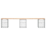 vidaXL Banc de jardin design de gabion 203x31x42 cm bois massif de pin