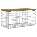vidaXL Banc de jardin design gabion 83x44x42 cm bois de pin imprégné