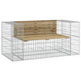 vidaXL Banc de jardin design gabion 143x71x65,5cm bois de pin imprégné
