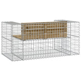 vidaXL Banc de jardin design gabion 143x71x65,5cm bois de pin imprégné