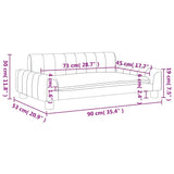 vidaXL Canapé pour enfants taupe 90x53x30 cm tissu