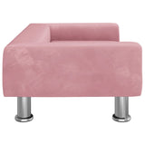 vidaXL Canapé pour enfants rose 70x45x26,5 cm velours