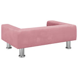 vidaXL Canapé pour enfants rose 70x45x26,5 cm velours