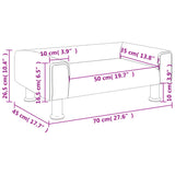 vidaXL Canapé pour enfants rose 70x45x26,5 cm velours