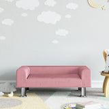 vidaXL Canapé pour enfants rose 70x45x26,5 cm velours
