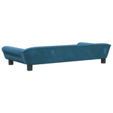 vidaXL Canapé pour enfants bleu 100x50x26 cm velours